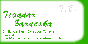 tivadar baracska business card